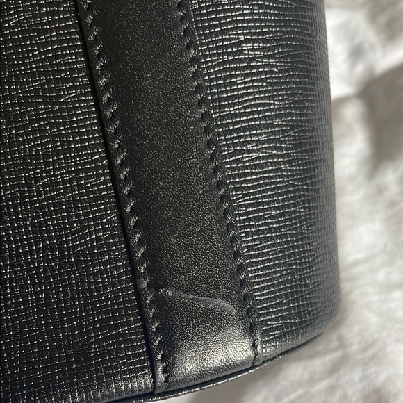 MCM Black and Gold Textured Tote - Picture 3 of 9